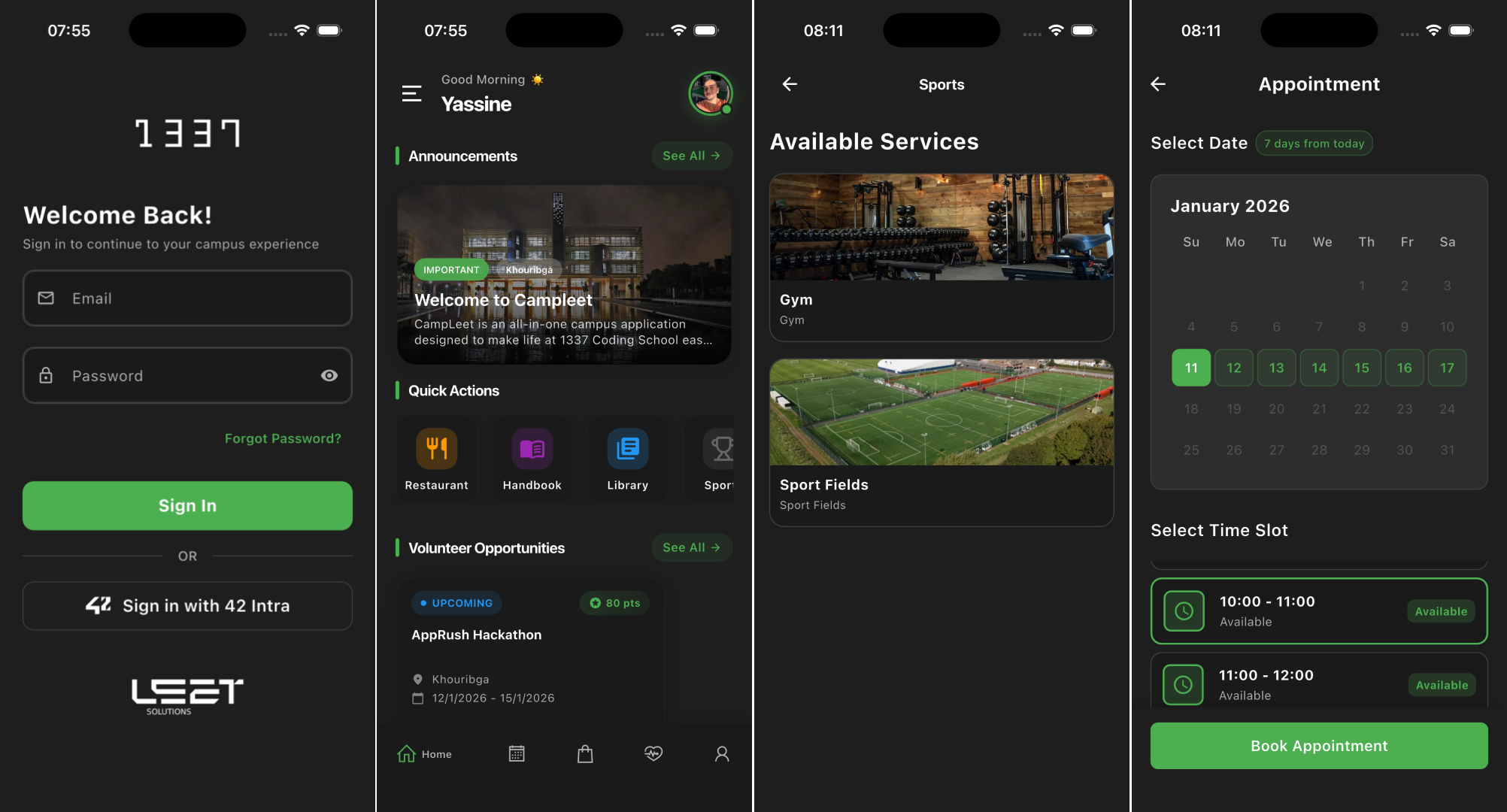 Campleet | Full Campus Mobile App & Web Dashboard
